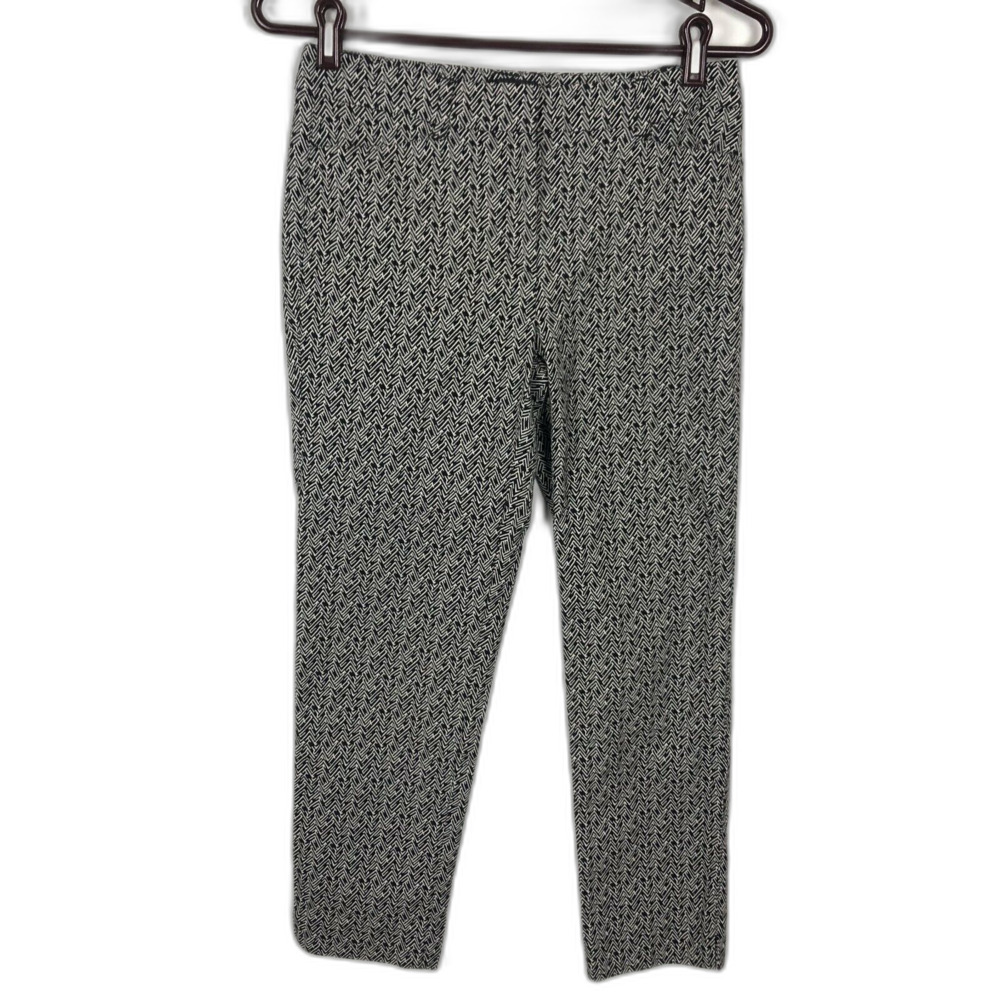 White House Black Market Knit Pattern Slim Ankle Pants Women's Size 2